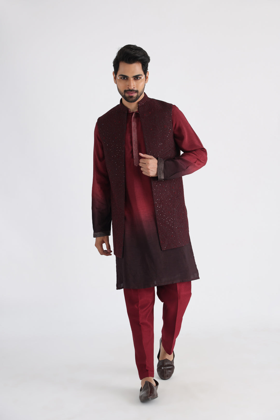 Qahwa nehru and kurta set