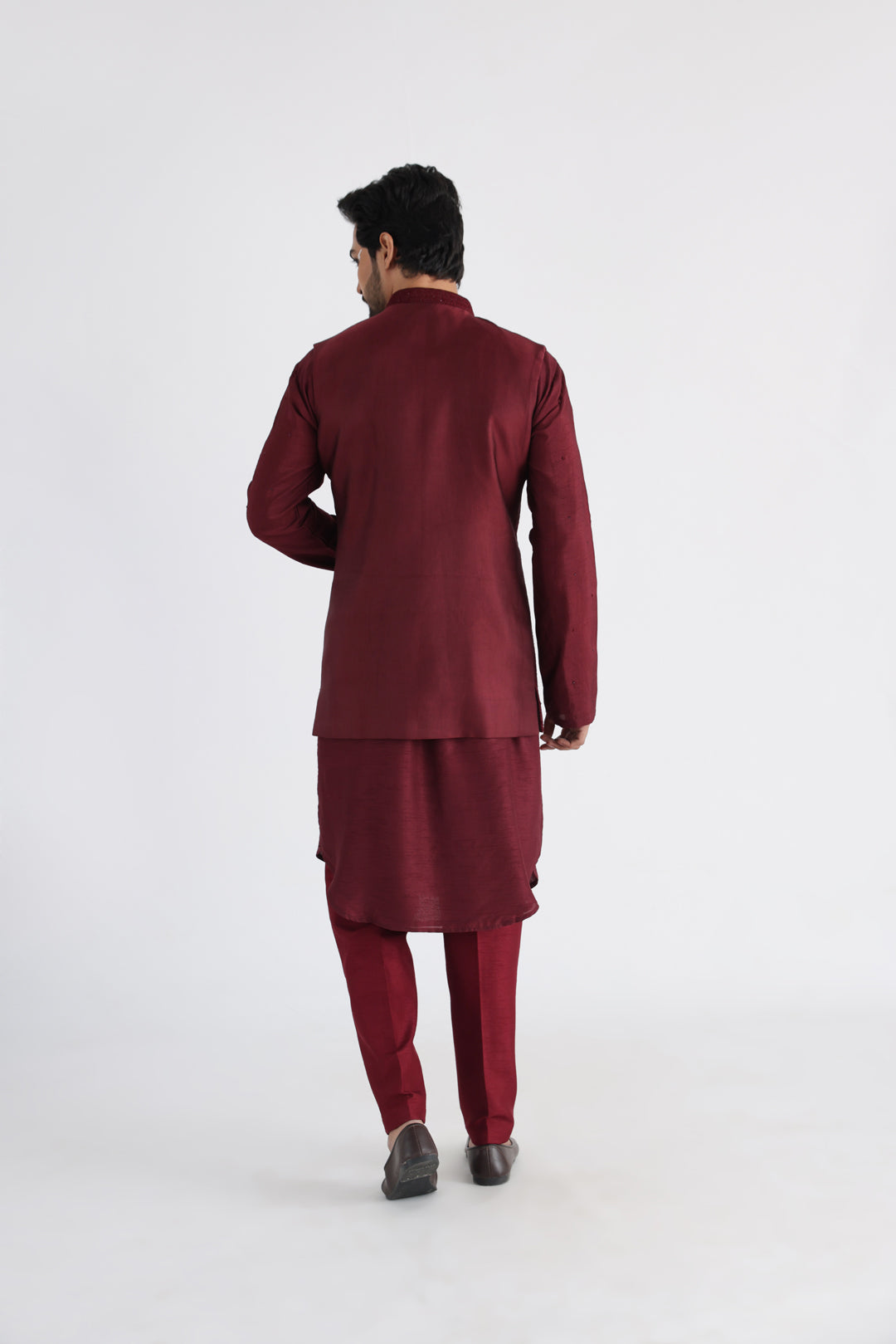 Darek maroon nehru and kurta set