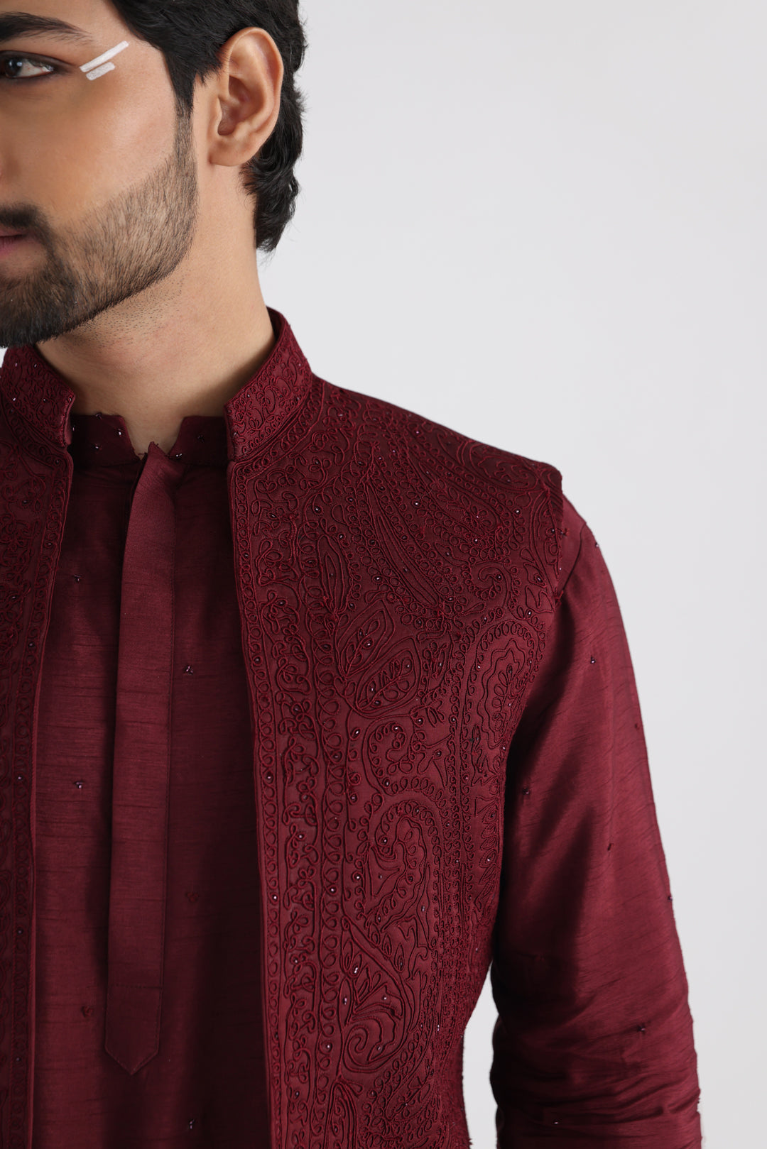 Darek maroon nehru and kurta set