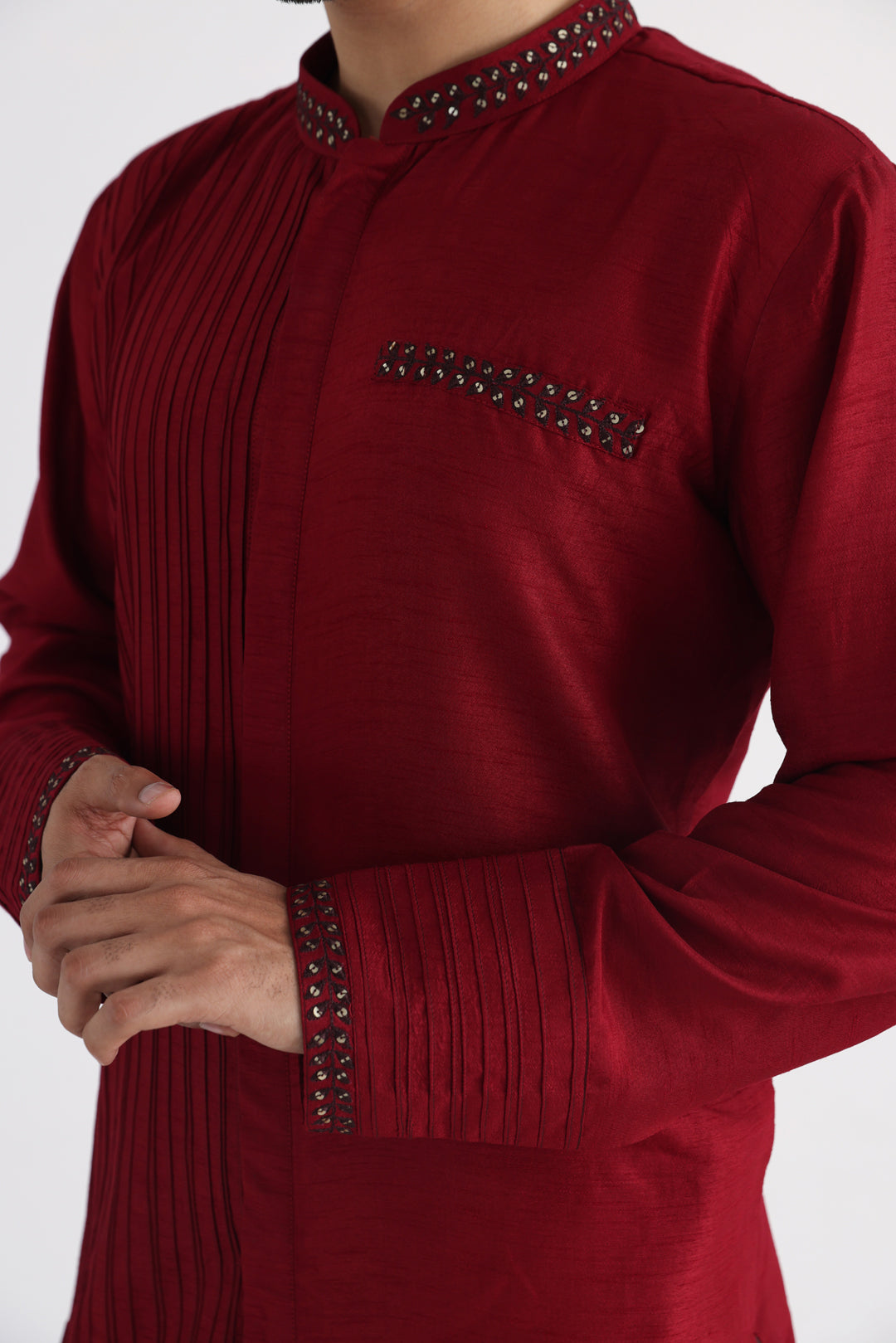 Ahmar maroon kurta set