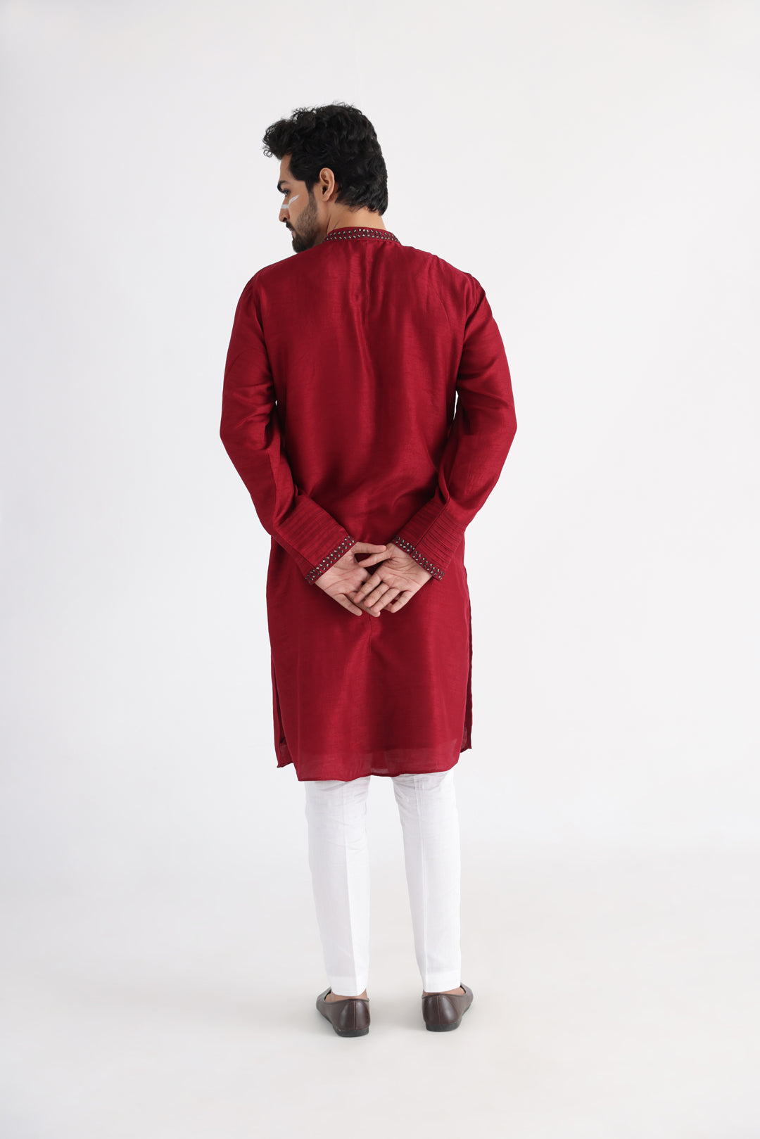Ahmar maroon kurta set