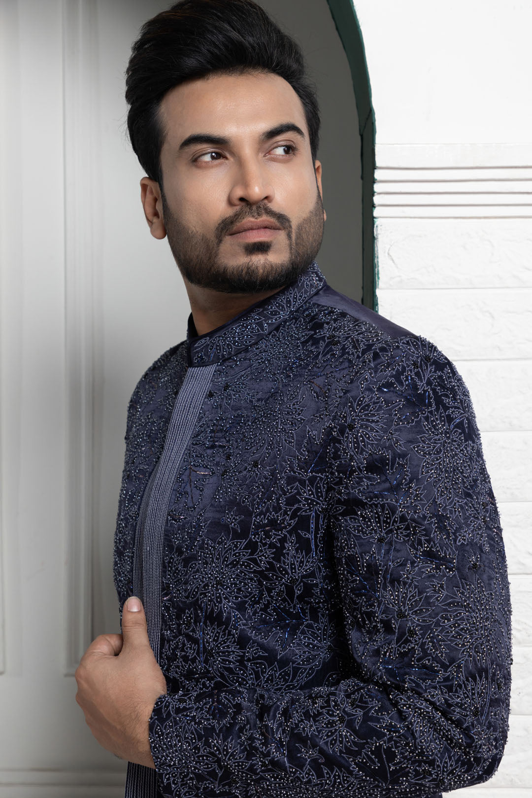 Majestic Midnight Hues Bandhgala