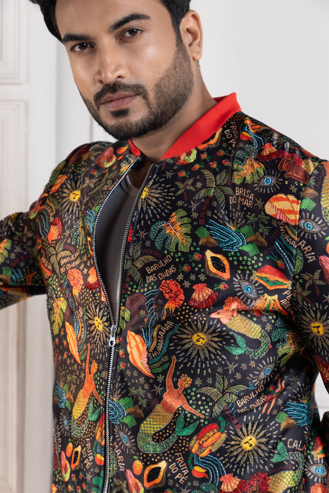 Botanical Vibe Bomber Jacket