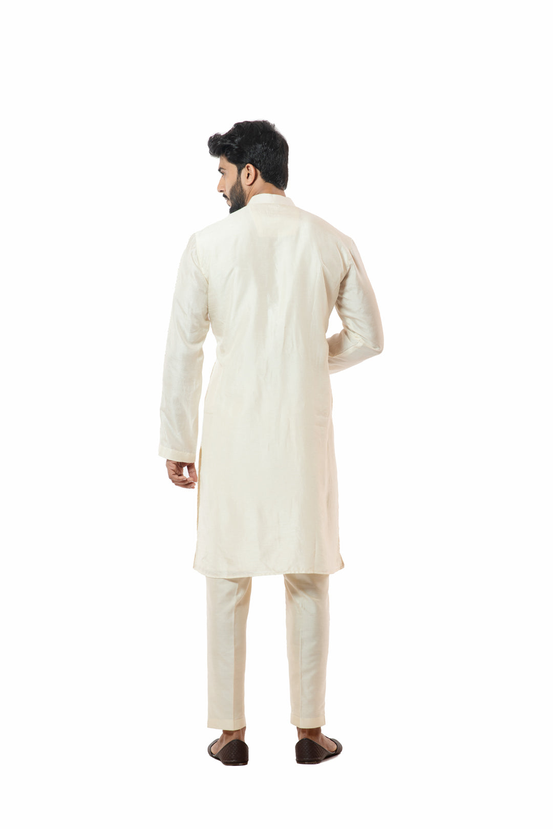 Front Open Ivory kurta set