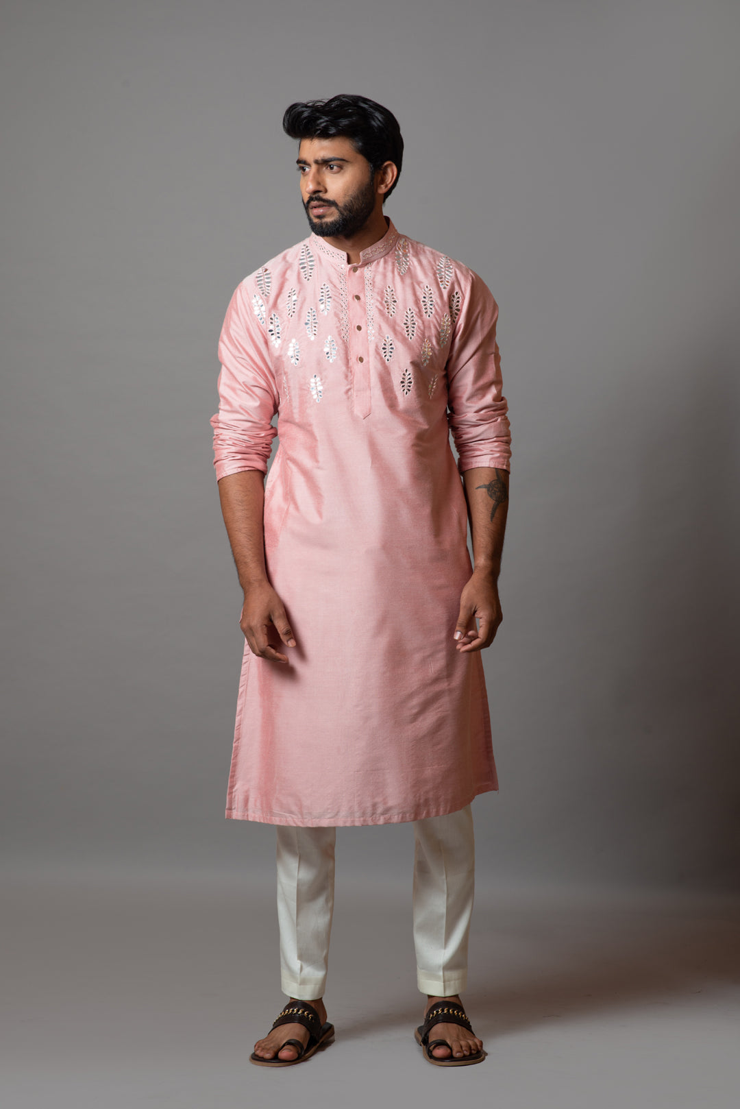 Onion pink kurta set