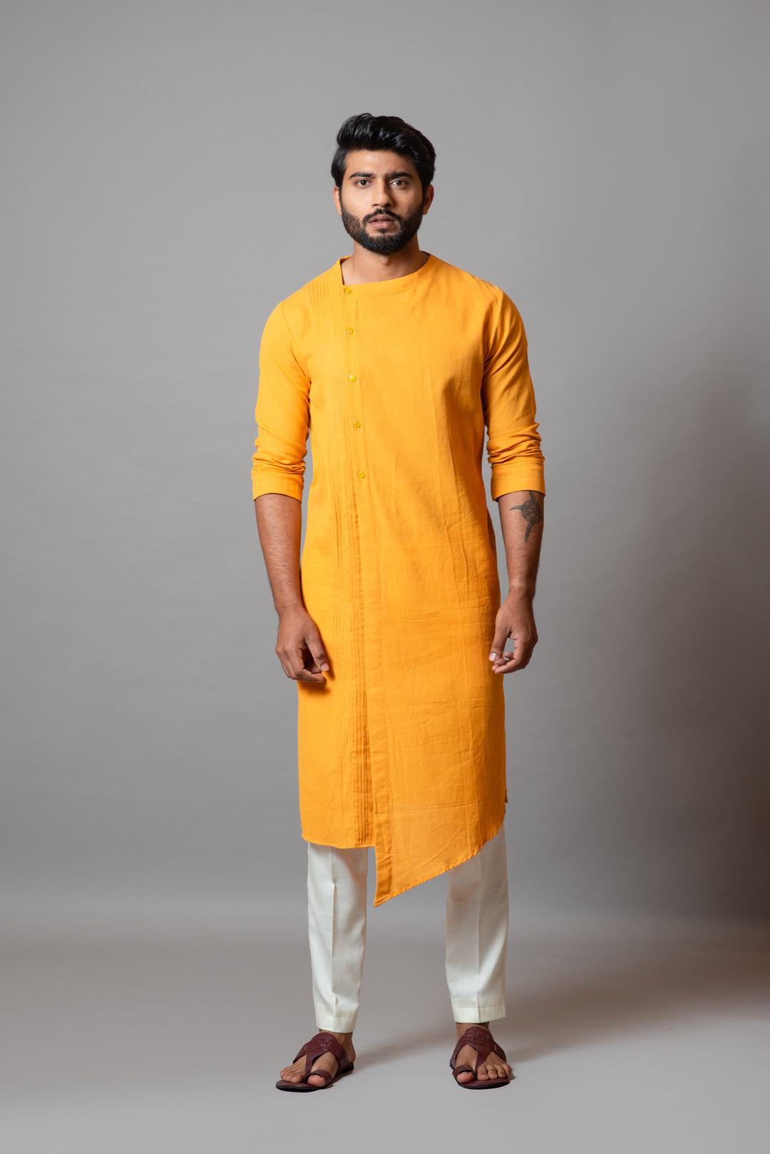 Mustard kurta set