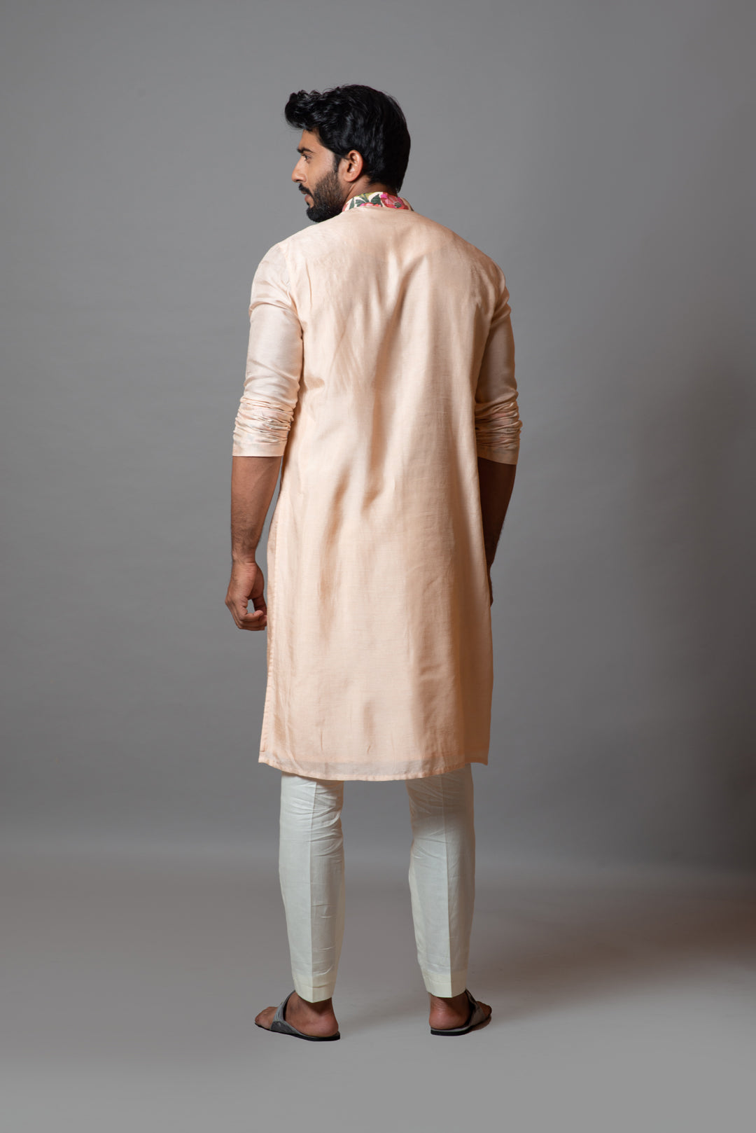 Printed panelled kurta set