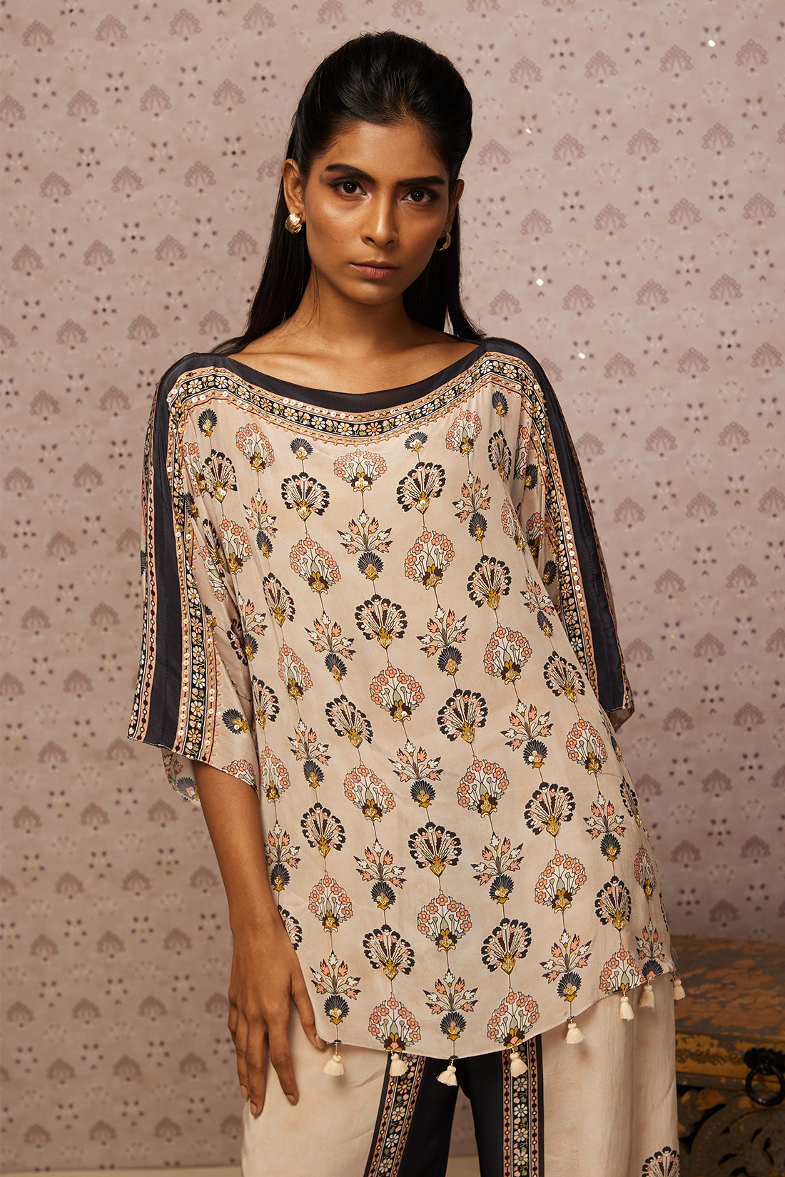 Image of Sarouk embroidered co-ord set