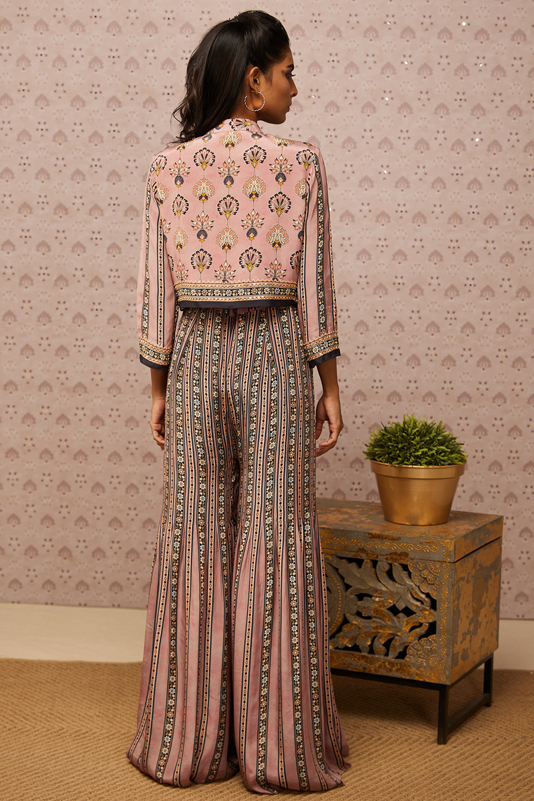 Image of Sarouk printed jumpsuit with jacket