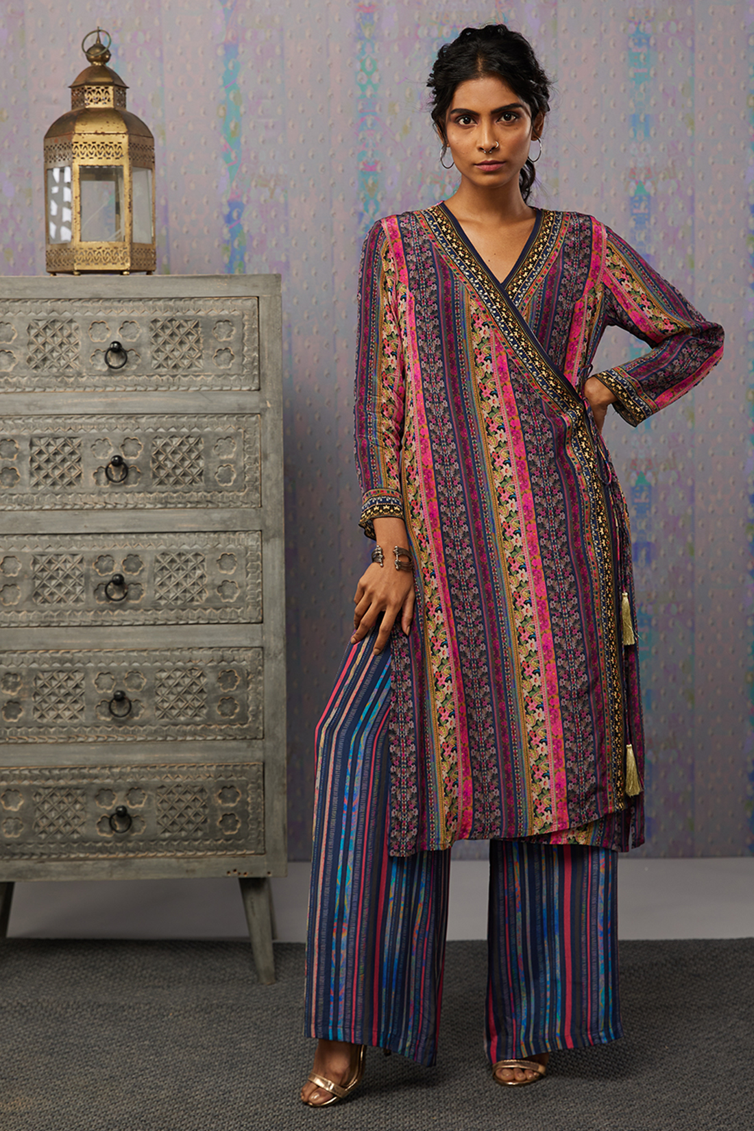 Image of Ikaya printed angarkha kurta set