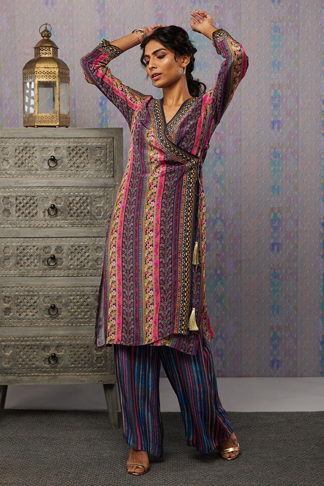 Image of Ikaya printed angarkha kurta set