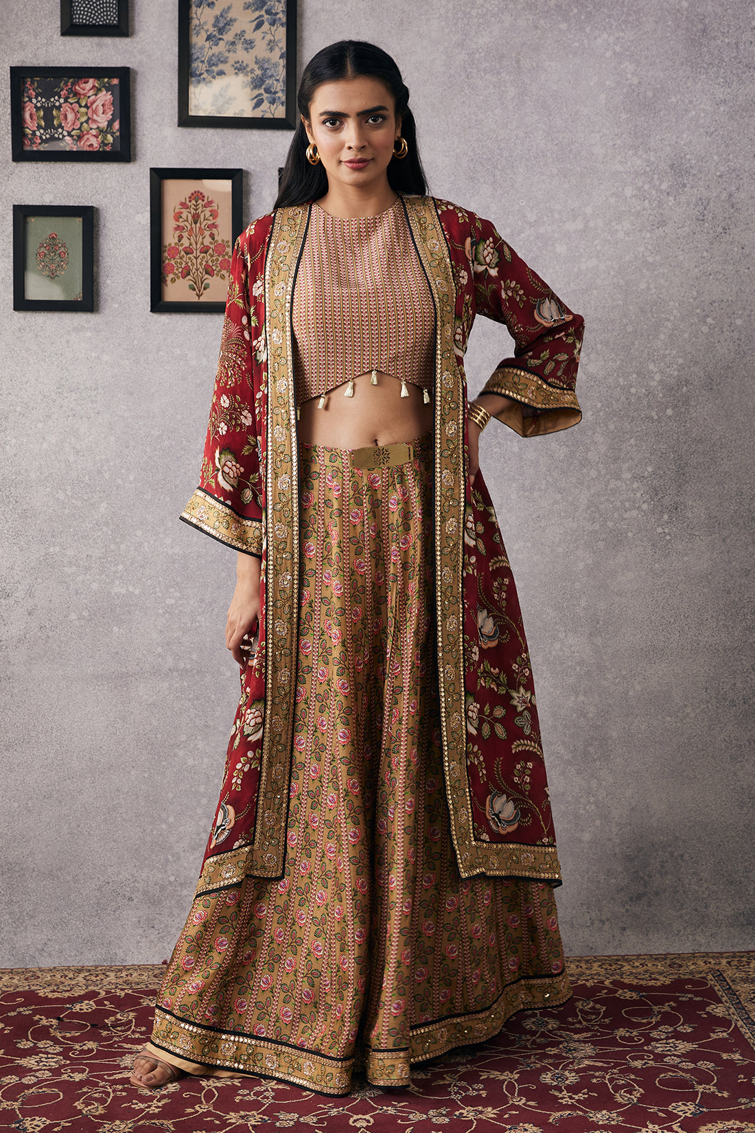 Image of Mehr embroidered lehenga set with jacket