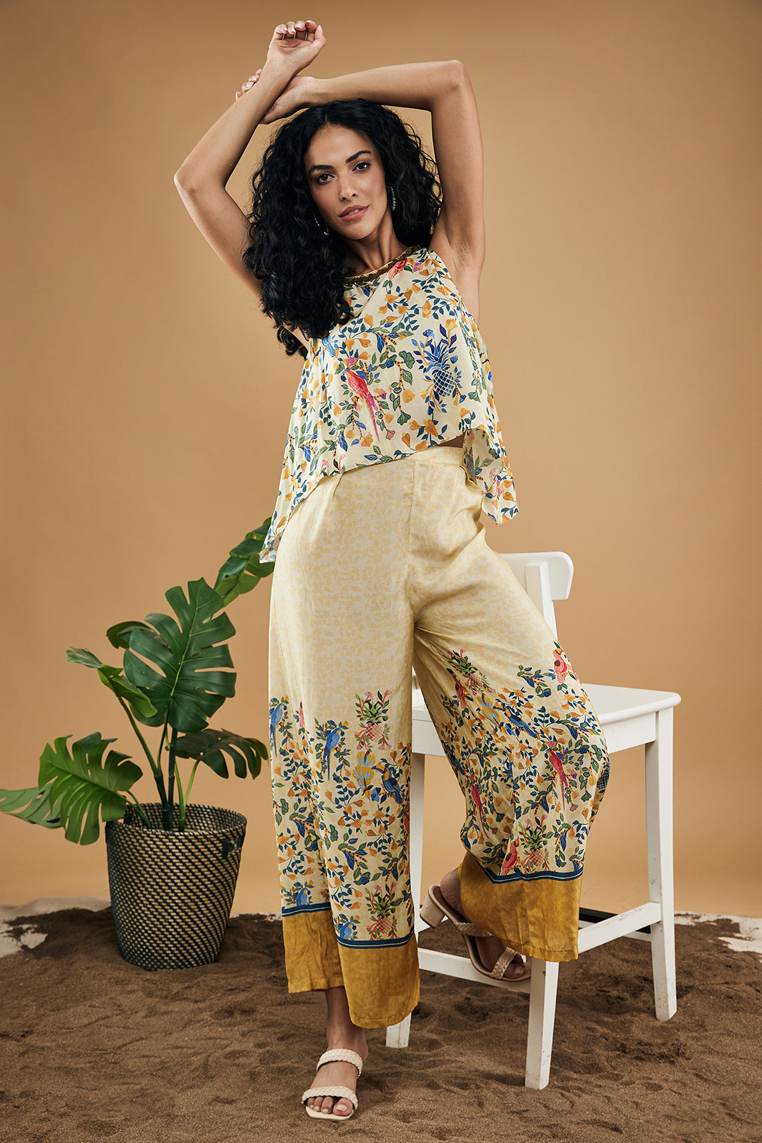 Image of Bird And Tile Printed Co-ord Set