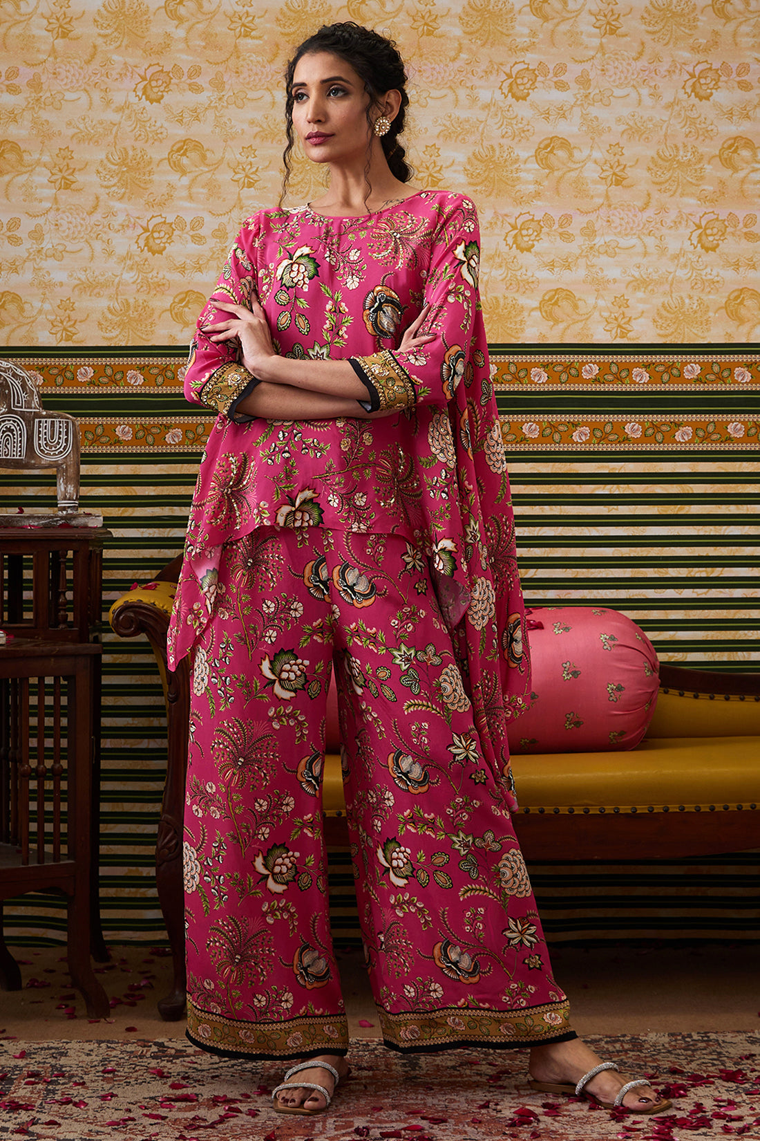 Image of Mehr Embroidered Asymmetric Co-Ord Set