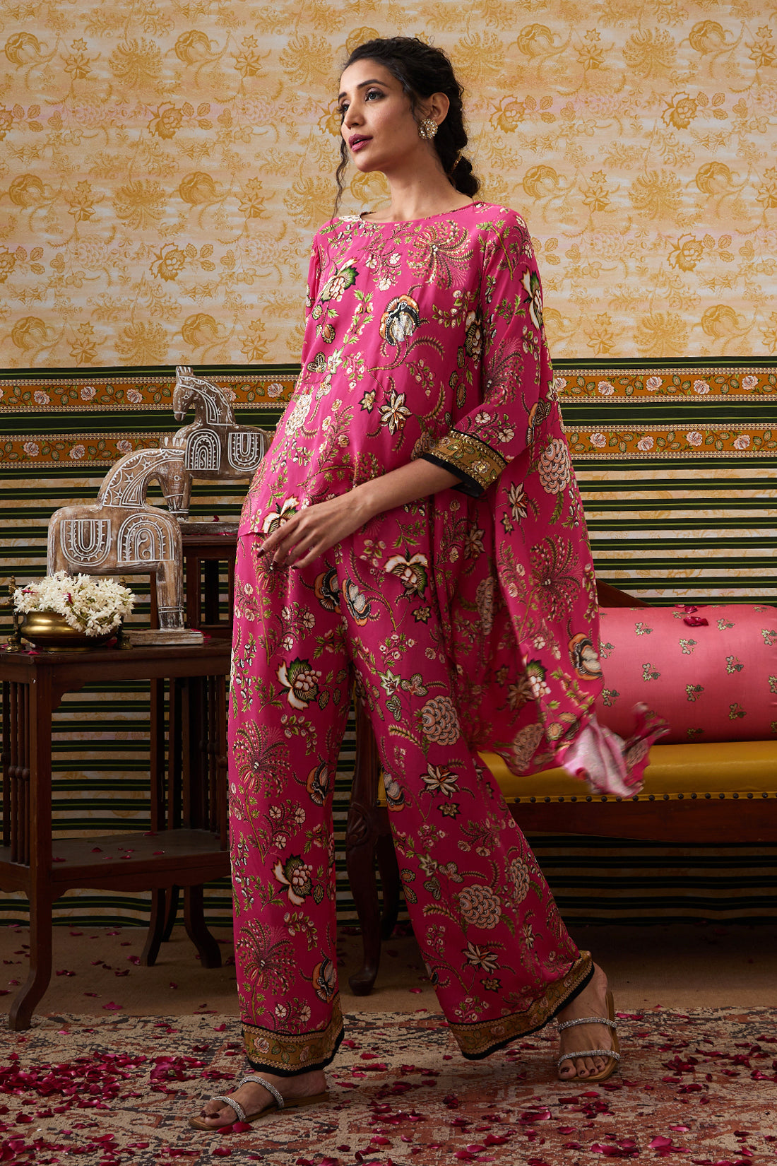 Image of Mehr Embroidered Asymmetric Co-Ord Set