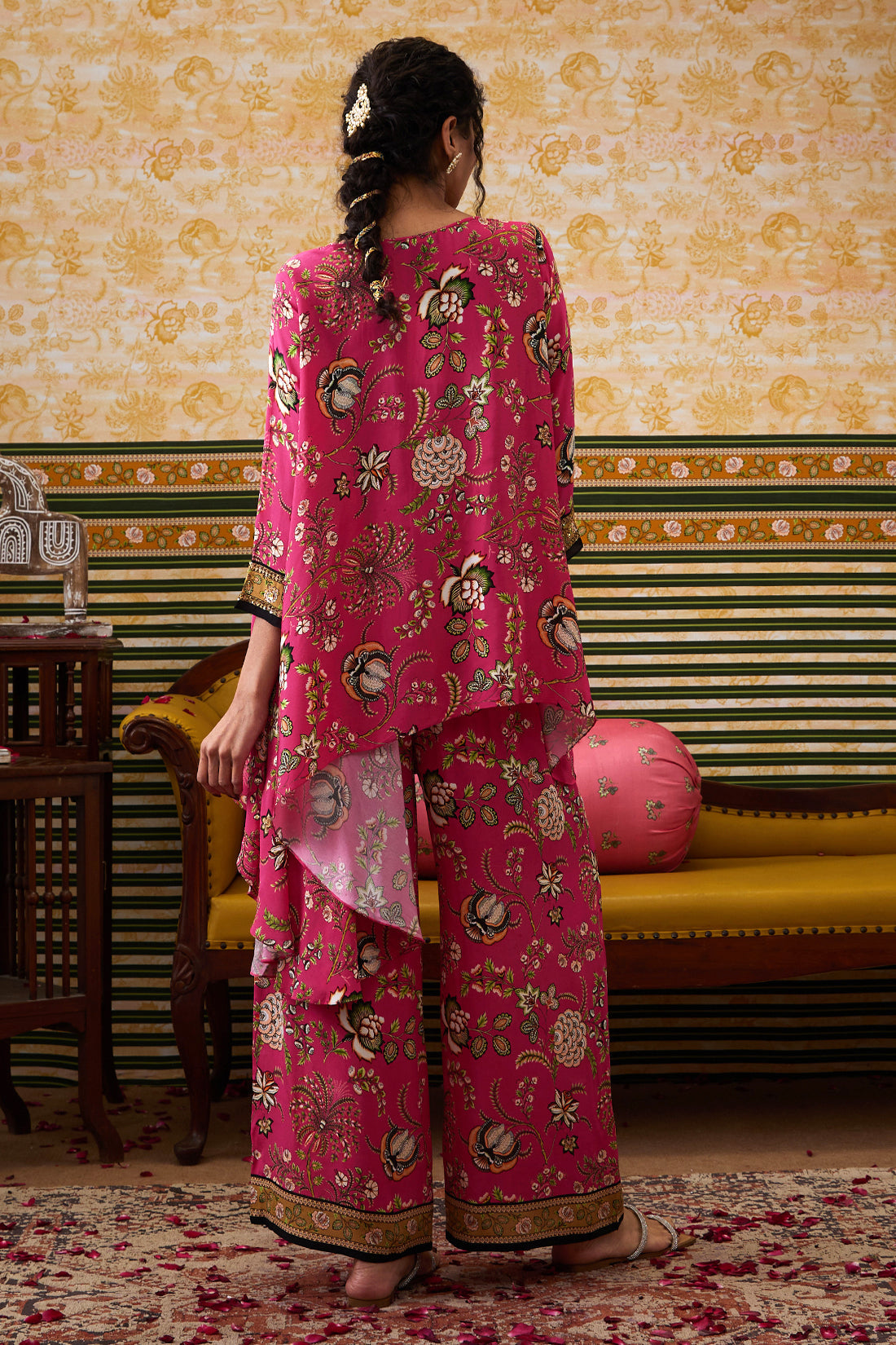 Image of Mehr Embroidered Asymmetric Co-Ord Set