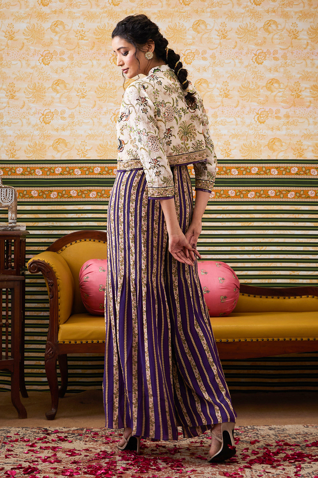 Image of Mehr Printed Jumpsuit With Jacket