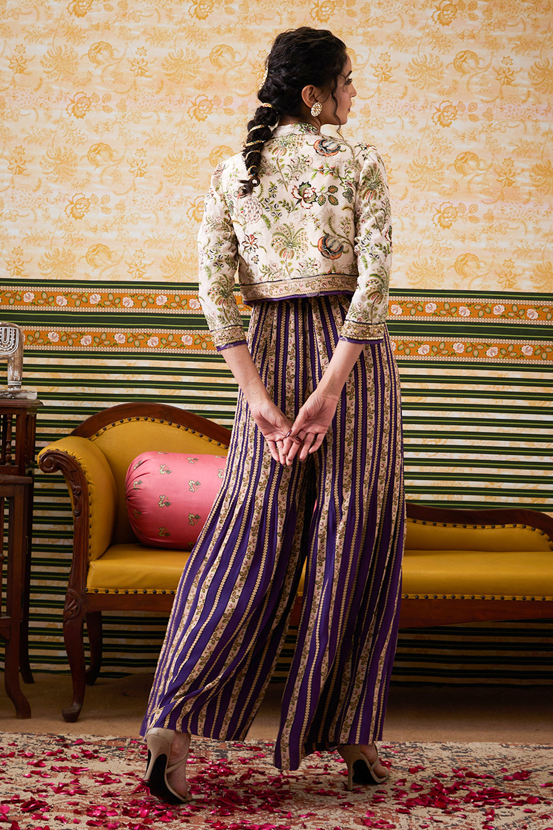 Image of Mehr Printed Jumpsuit With Jacket