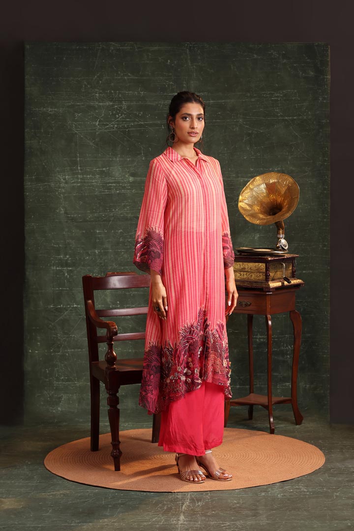 Image of Kaira Embellished Shirt Kurta set