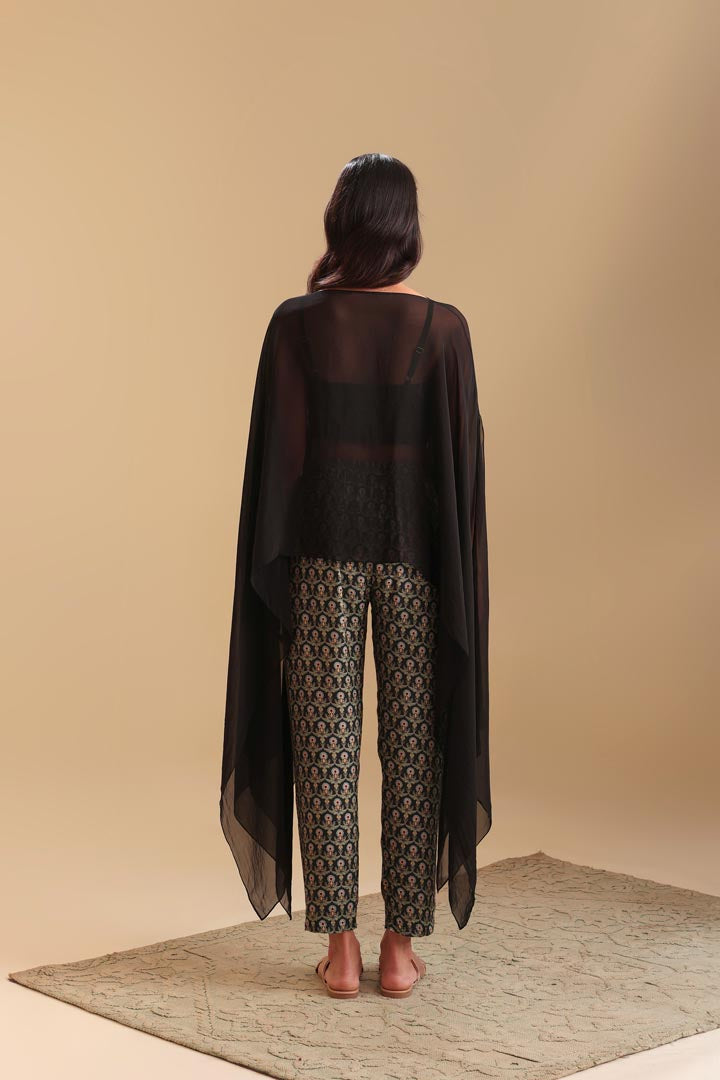 Image of Eraya Printed Jumpsuit with cape