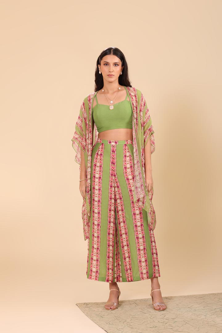 Image of Naqsh Embellished Palazzo set with cape