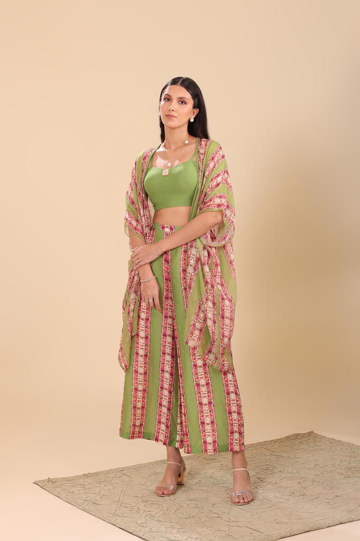 Image of Naqsh Embellished Palazzo set with cape