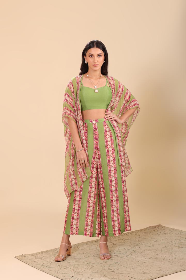 Image of Naqsh Embellished Palazzo set with cape