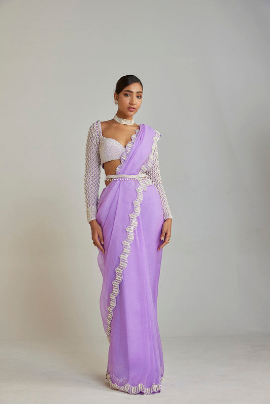 Image of Lilac Saree Set