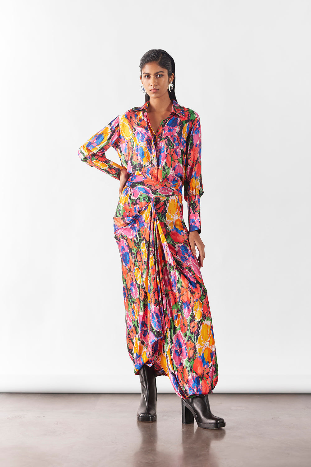 Petunia Shirt & Draped Skirt Co-Ord