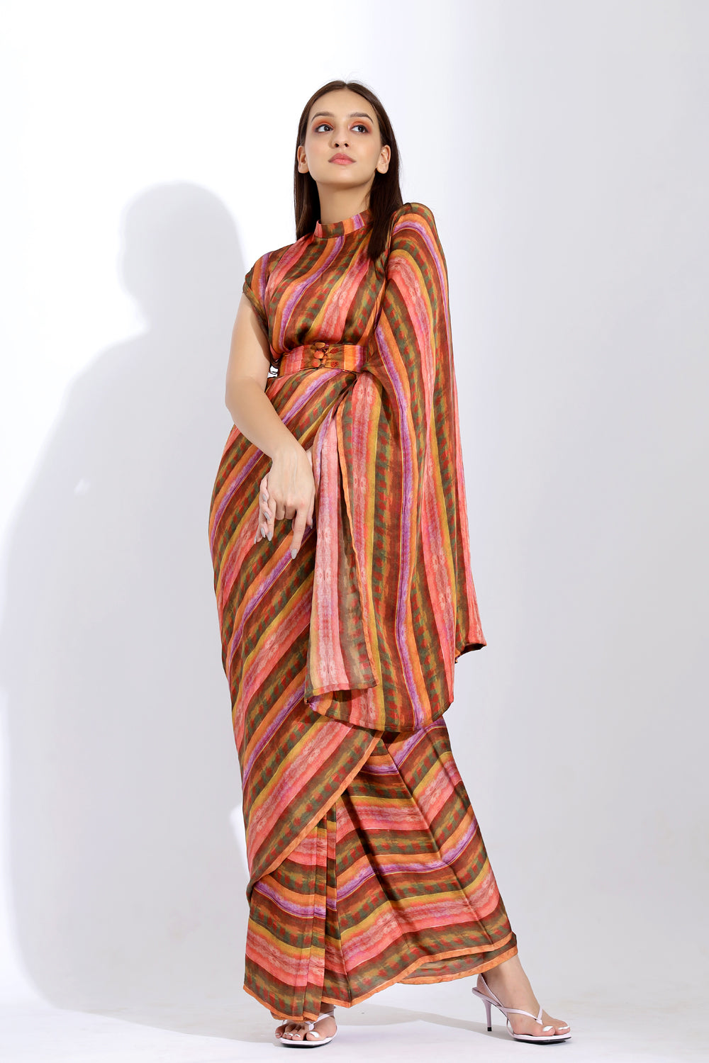 Pre-Stitched Collar Pallu Saree