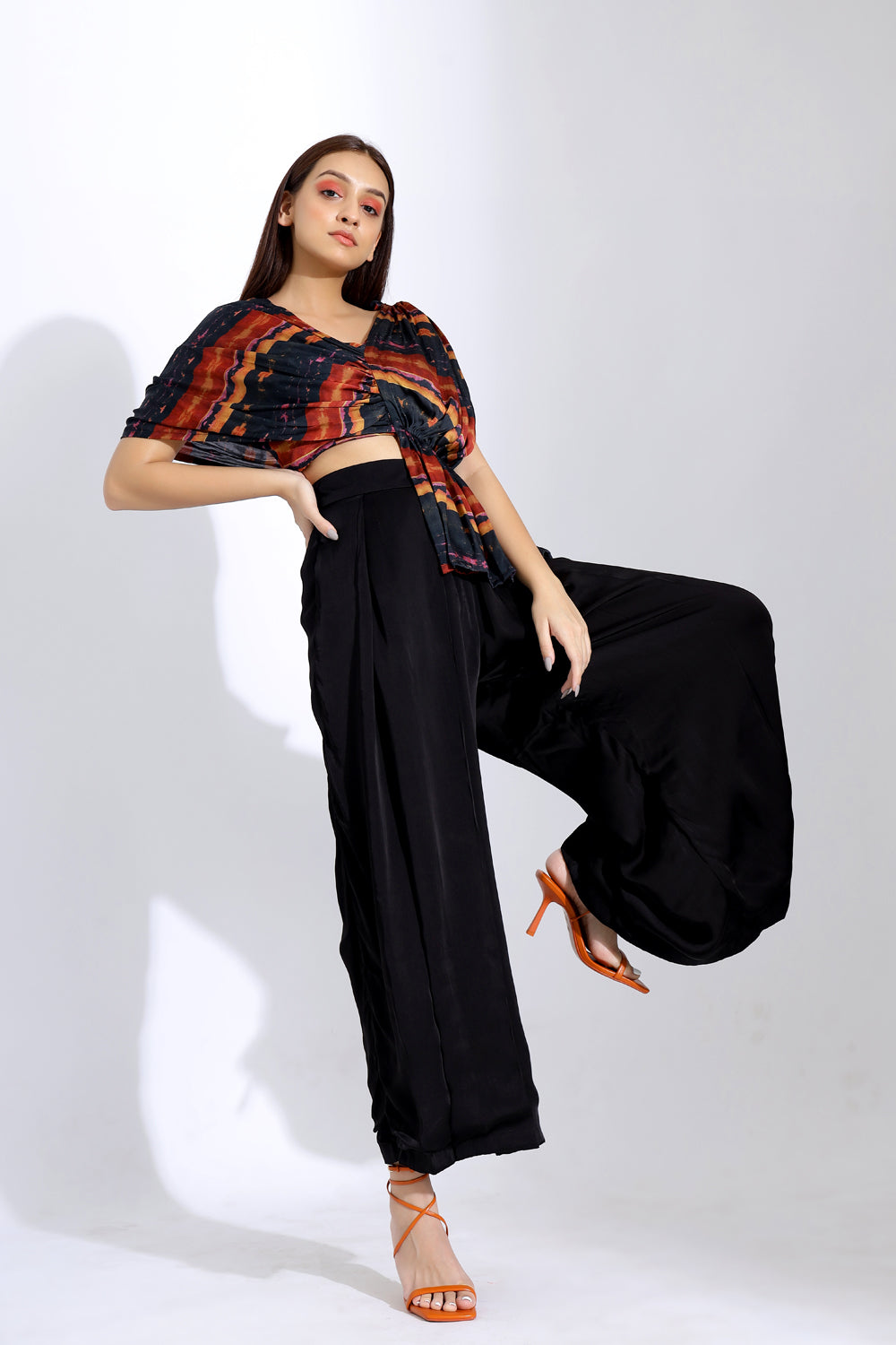 Drape Blouse And An Inverted Pleated Pants - Auraya Fashion -  - #tag1# - #tag2# - #tag3# - #tag3#