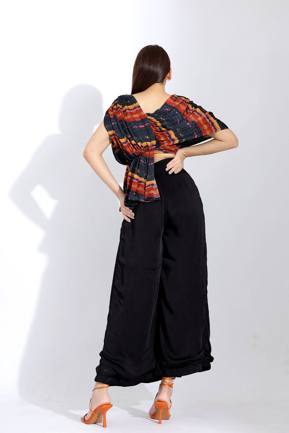 Drape Blouse And An Inverted Pleated Pants - Auraya Fashion -  - #tag1# - #tag2# - #tag3# - #tag3#