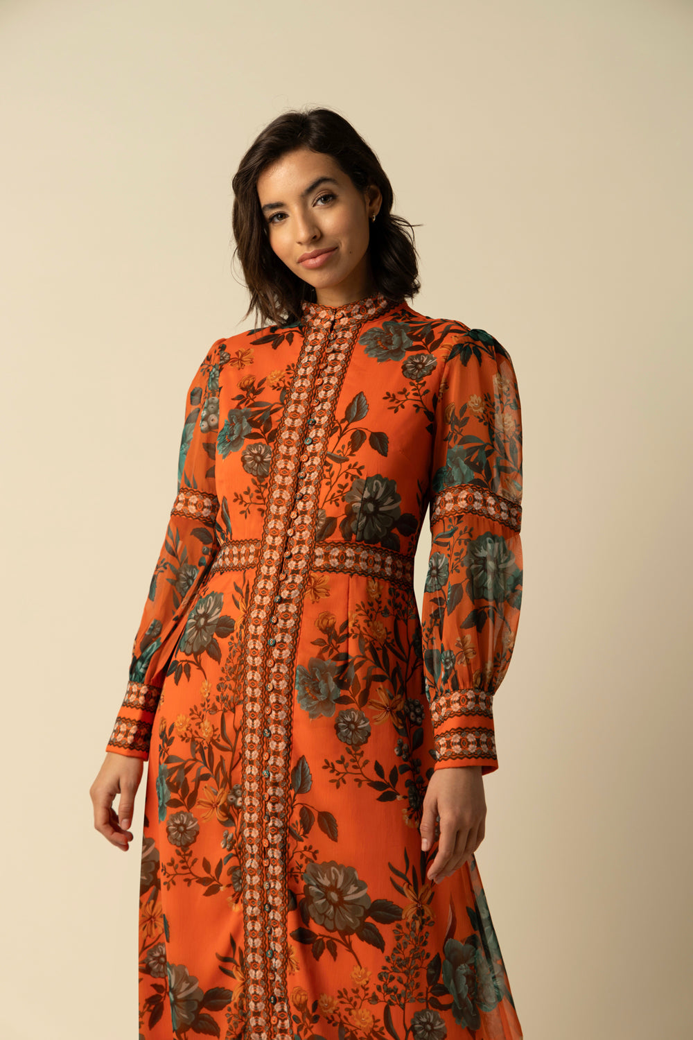 Aspen Orange Dress - Auraya Fashion 