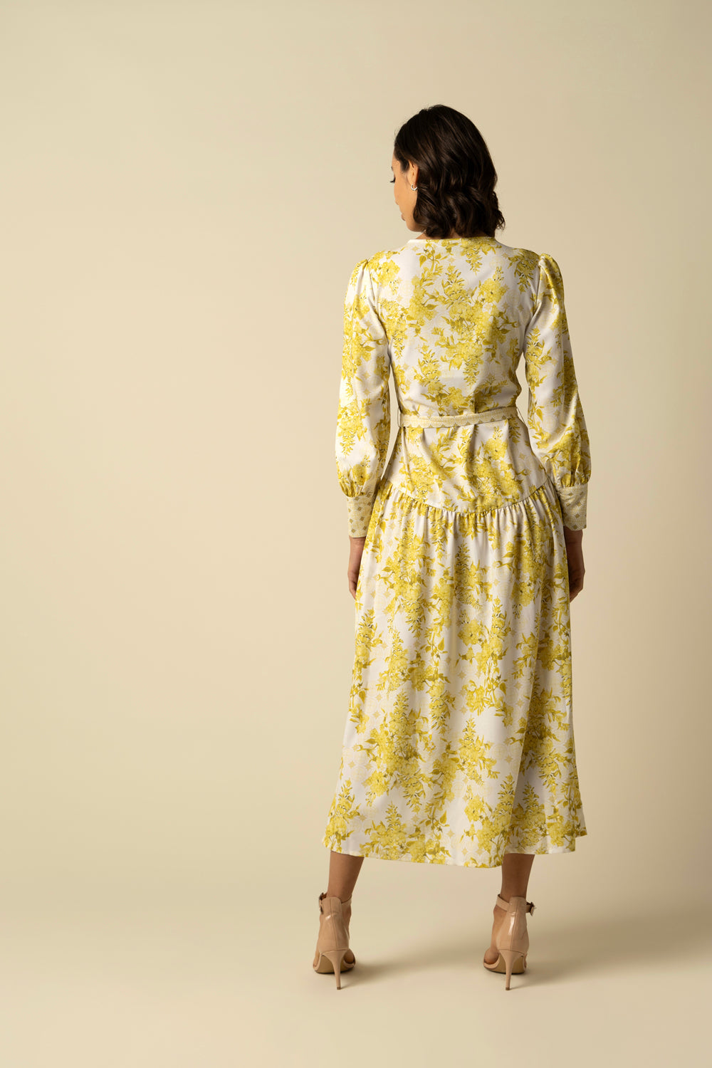 Aaliyah Yellow Cotton Dress - Auraya Fashion 