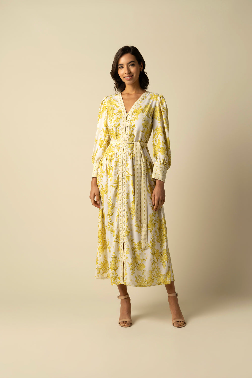 Aaliyah Yellow Cotton Dress - Auraya Fashion - Raishma - 