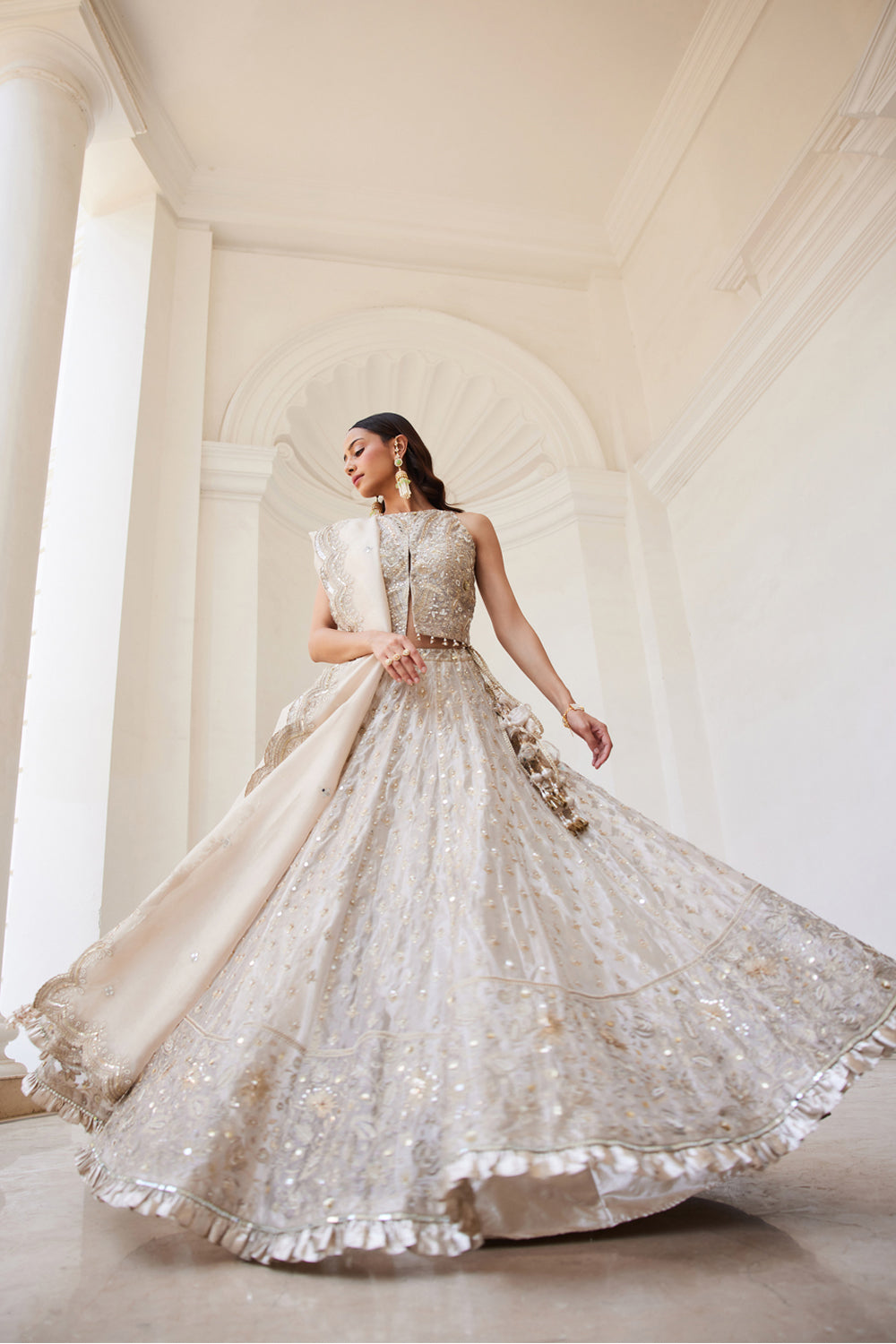 Tissue Lehenga Set
