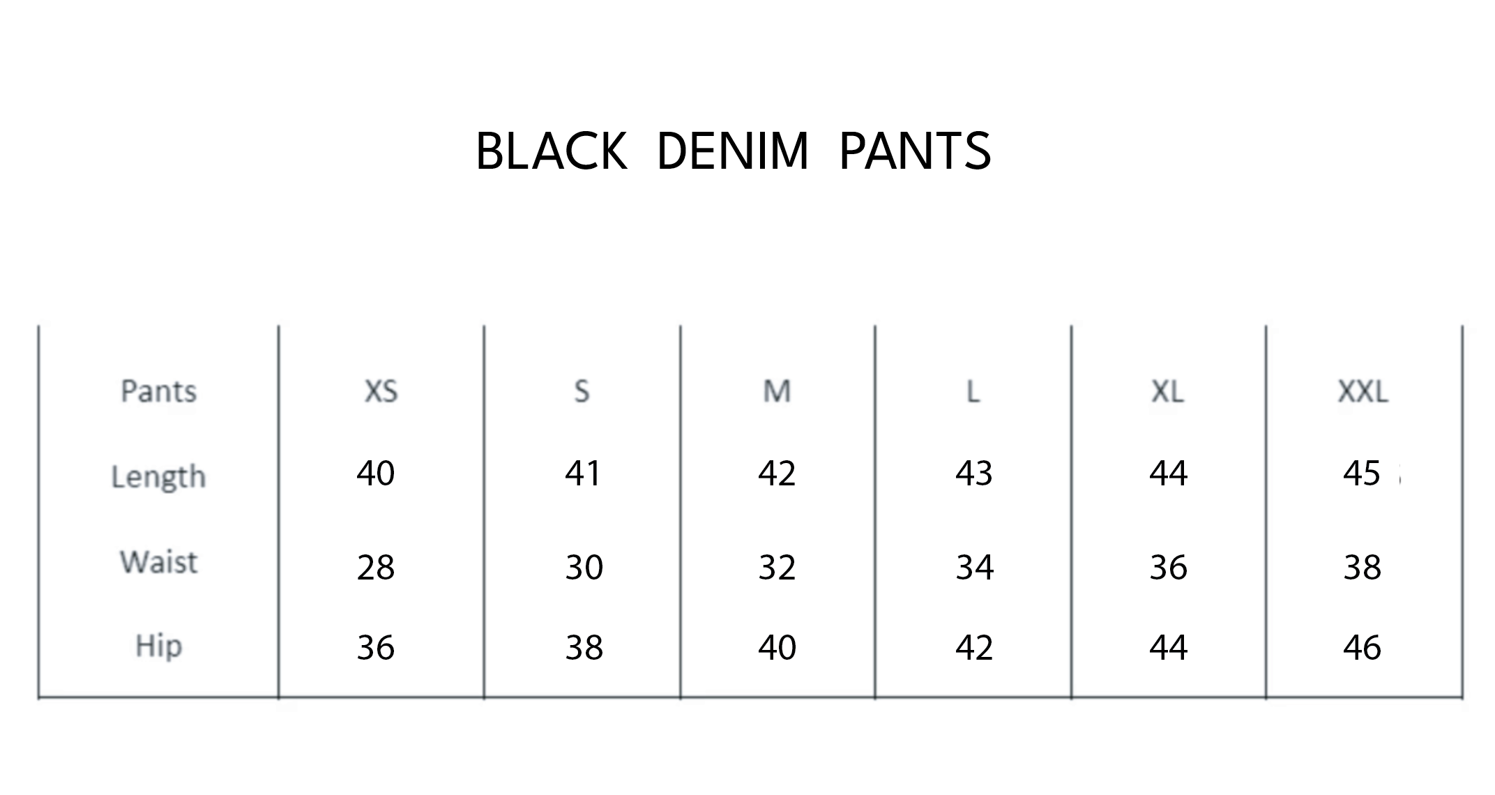 Black Denim Pants