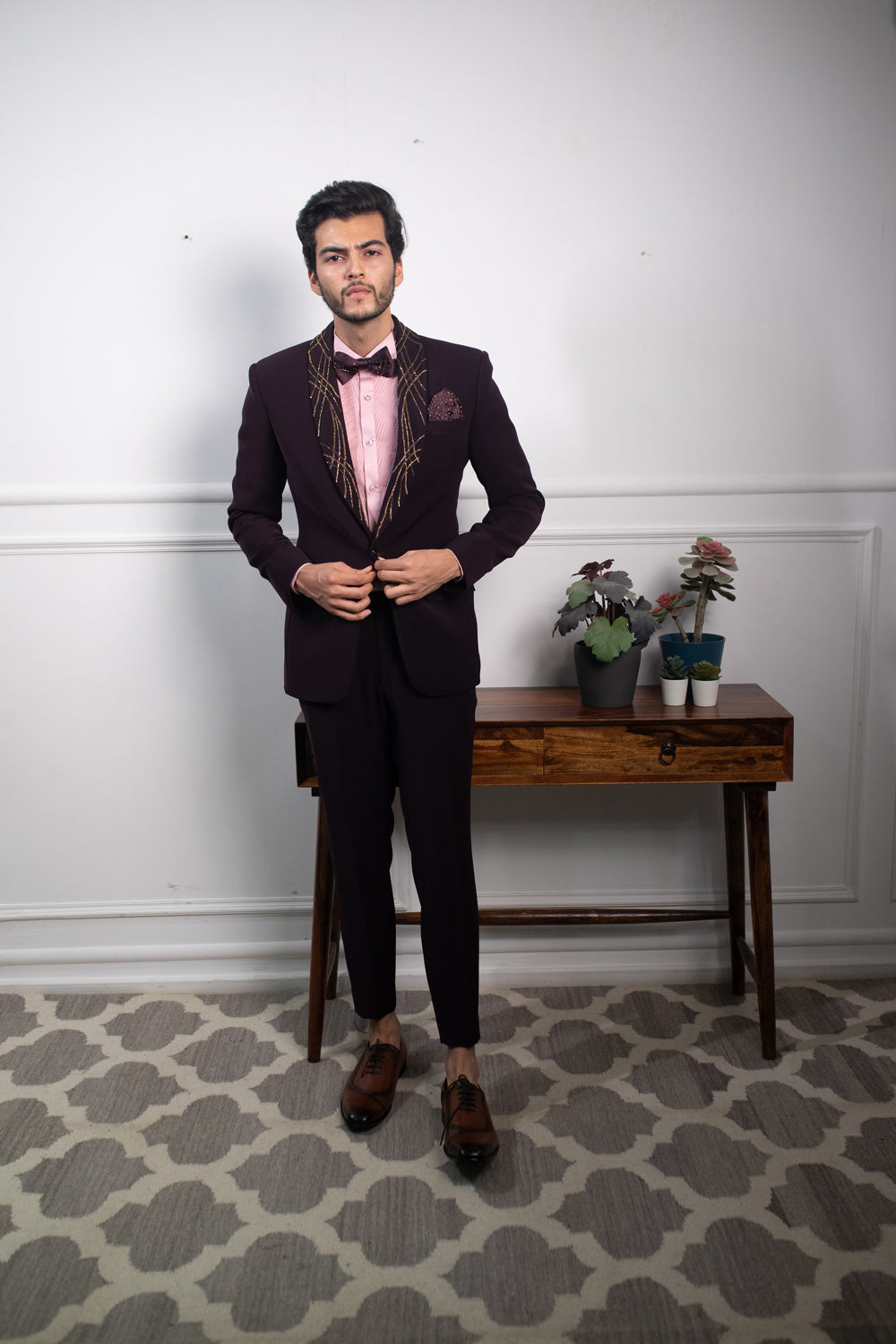 Berry Wine Tuxedo - Auraya Fashion -  - #tag1# - #tag2# - #tag3# - #tag3#