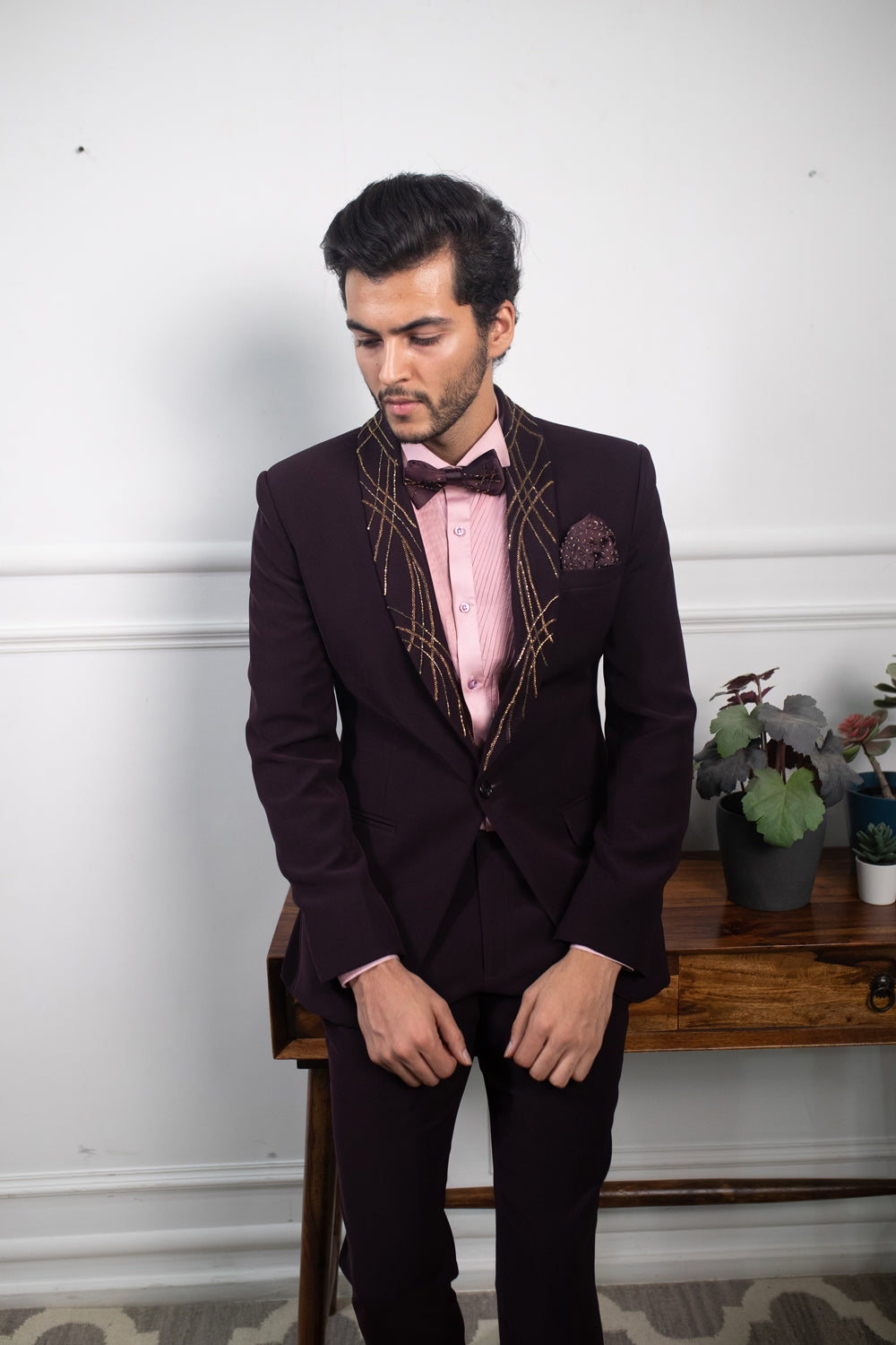 Berry Wine Tuxedo - Auraya Fashion -  - #tag1# - #tag2# - #tag3# - #tag3#