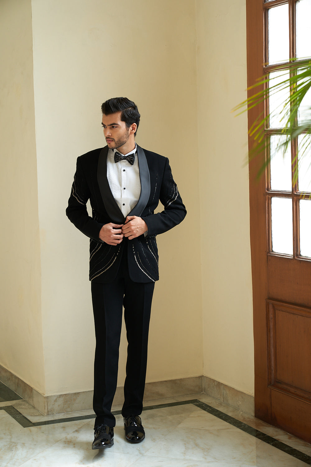 Soul Black Tuxedo Set - Auraya Fashion - Contrast By Parth - #tag1# - #tag2# - #tag3# - #tag3#