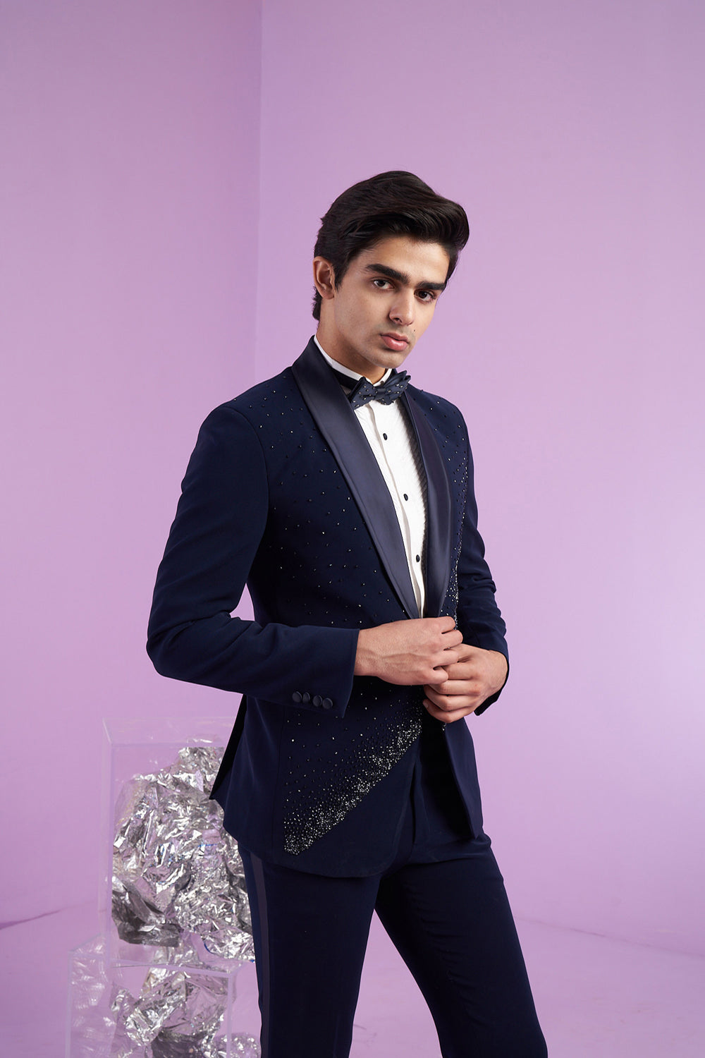 Falling Star Tuxedo Set - Auraya Fashion -  - #tag1# - #tag2# - #tag3# - #tag3#