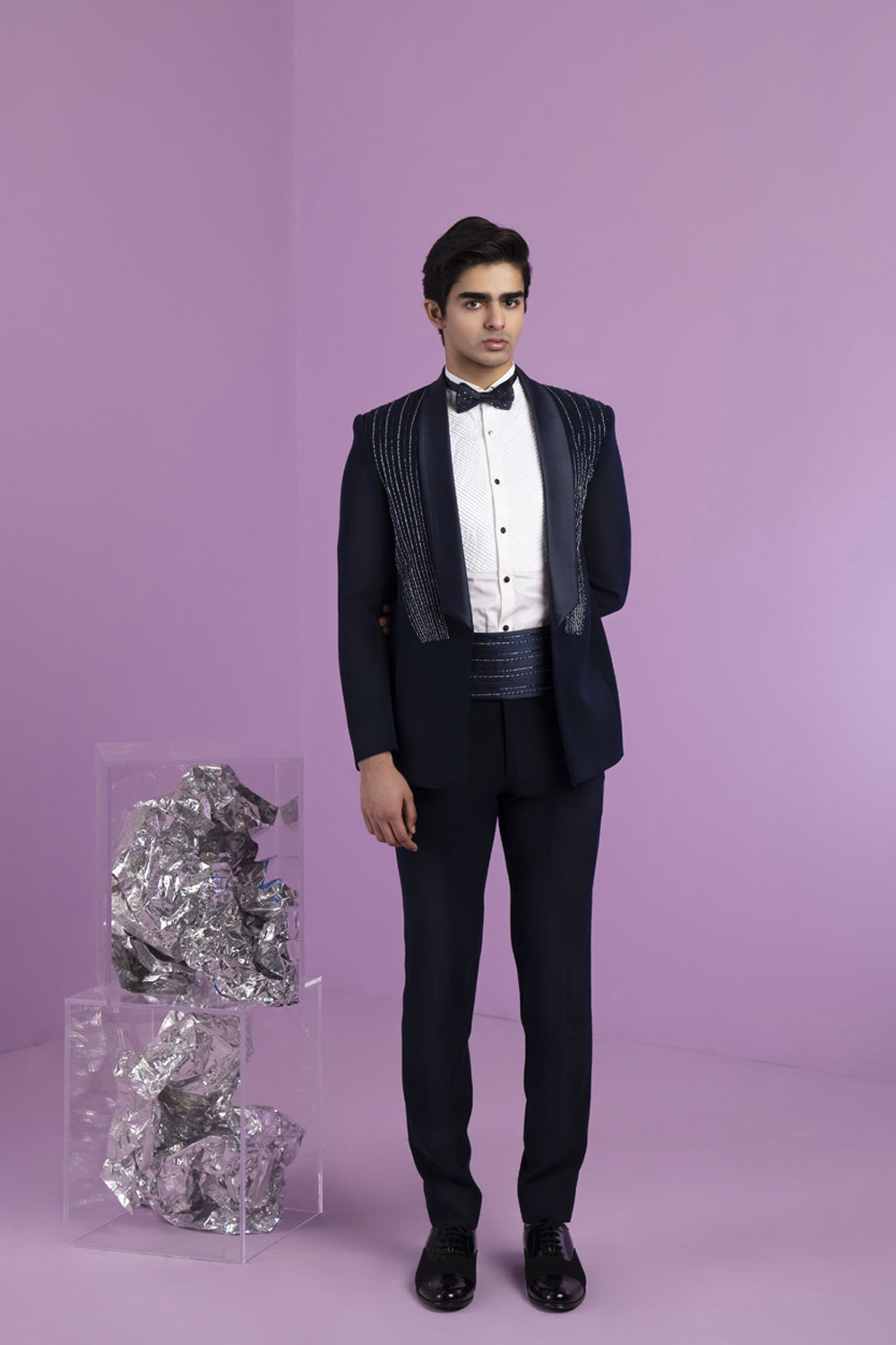 Cosmic Tuxedo Set - Auraya Fashion - Contrast By Parth - #tag1# - #tag2# - #tag3# - #tag3#