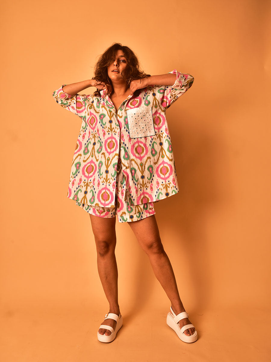 Image of Simone Co-Ord Shirt- short Set