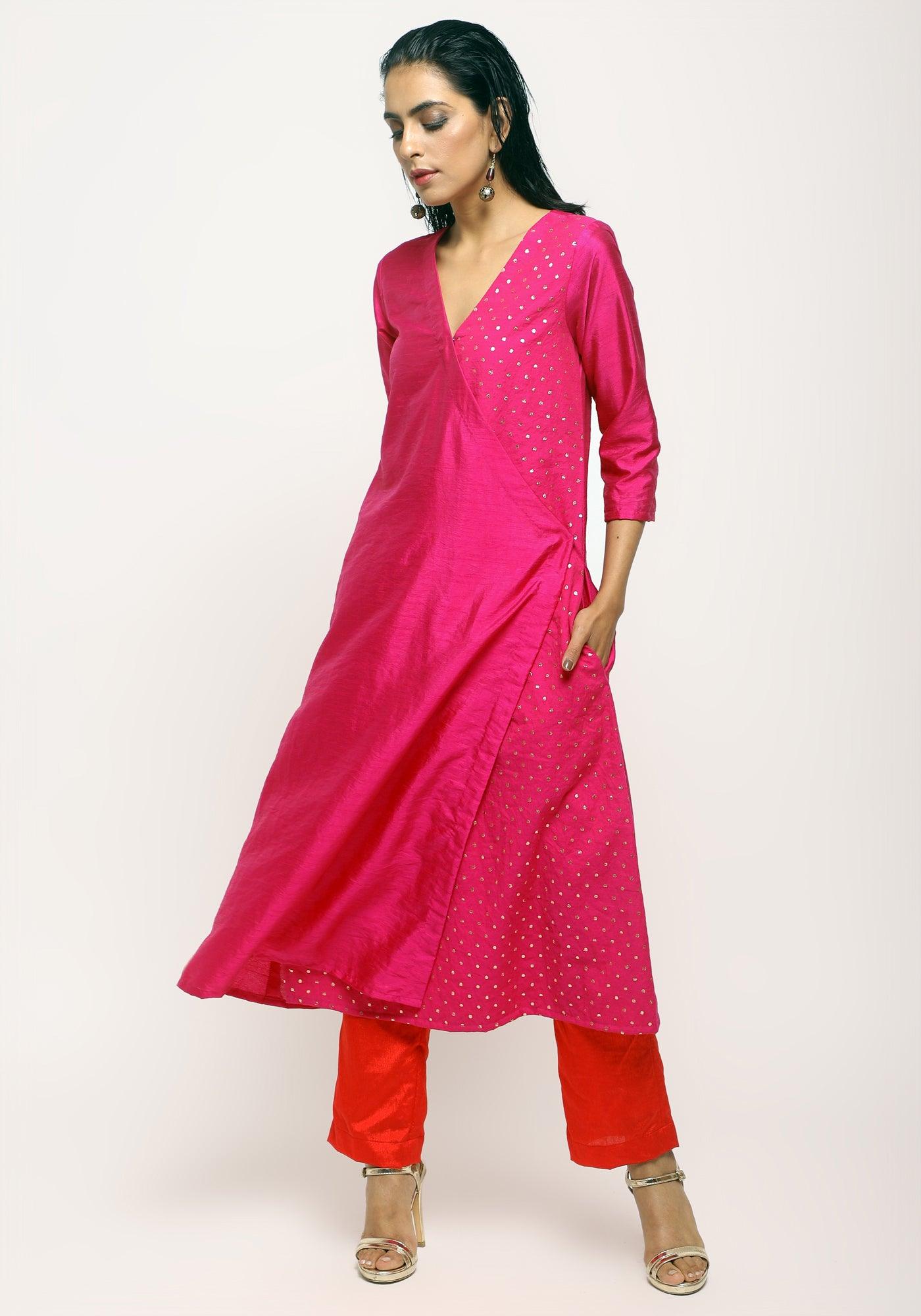Pink Foil Angrakha Set - trueBrowns