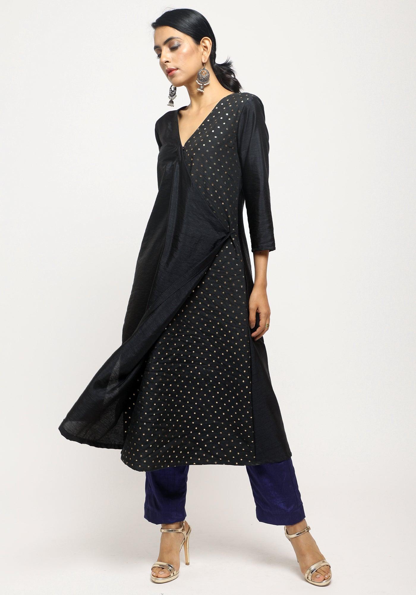Black Foil Angrakha Set - trueBrowns