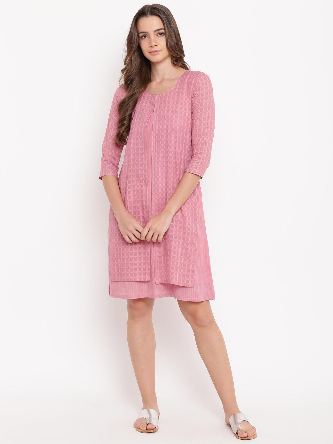 Pink Dobby Jacket Dress - trueBrowns