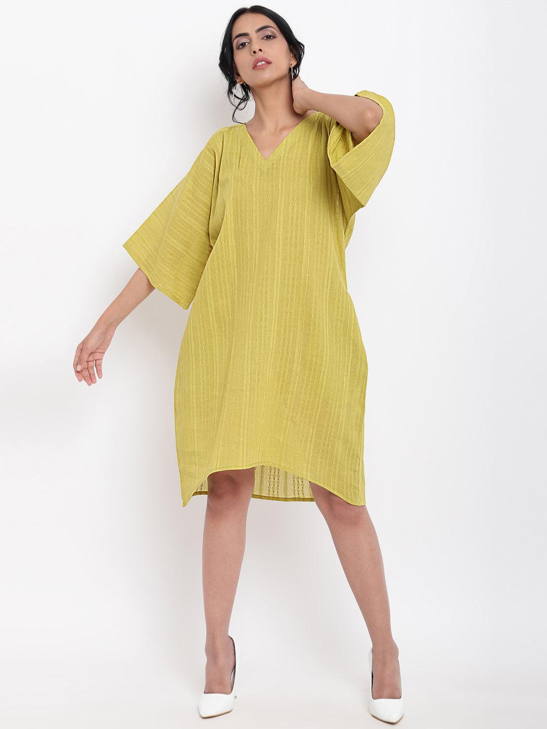Green Cotton Kaftan - trueBrowns