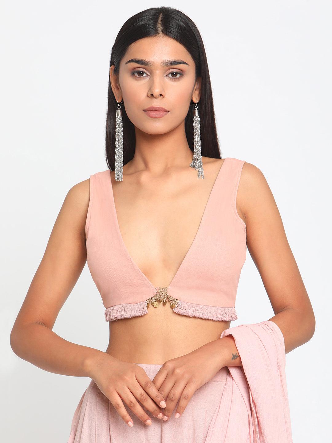 Rose Pink Net Blouse - trueBrowns