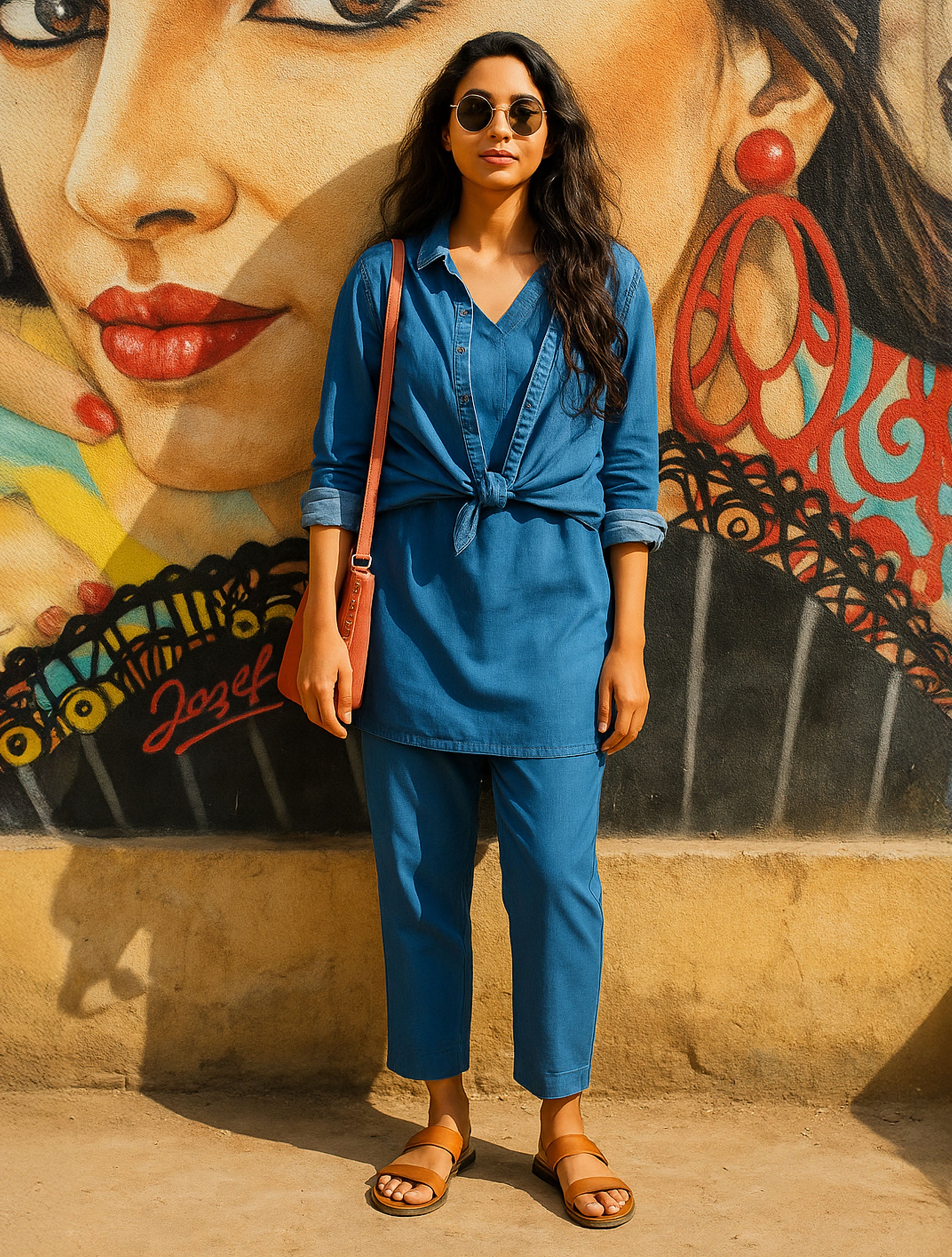 trueBrowns Blue Co-ord Set