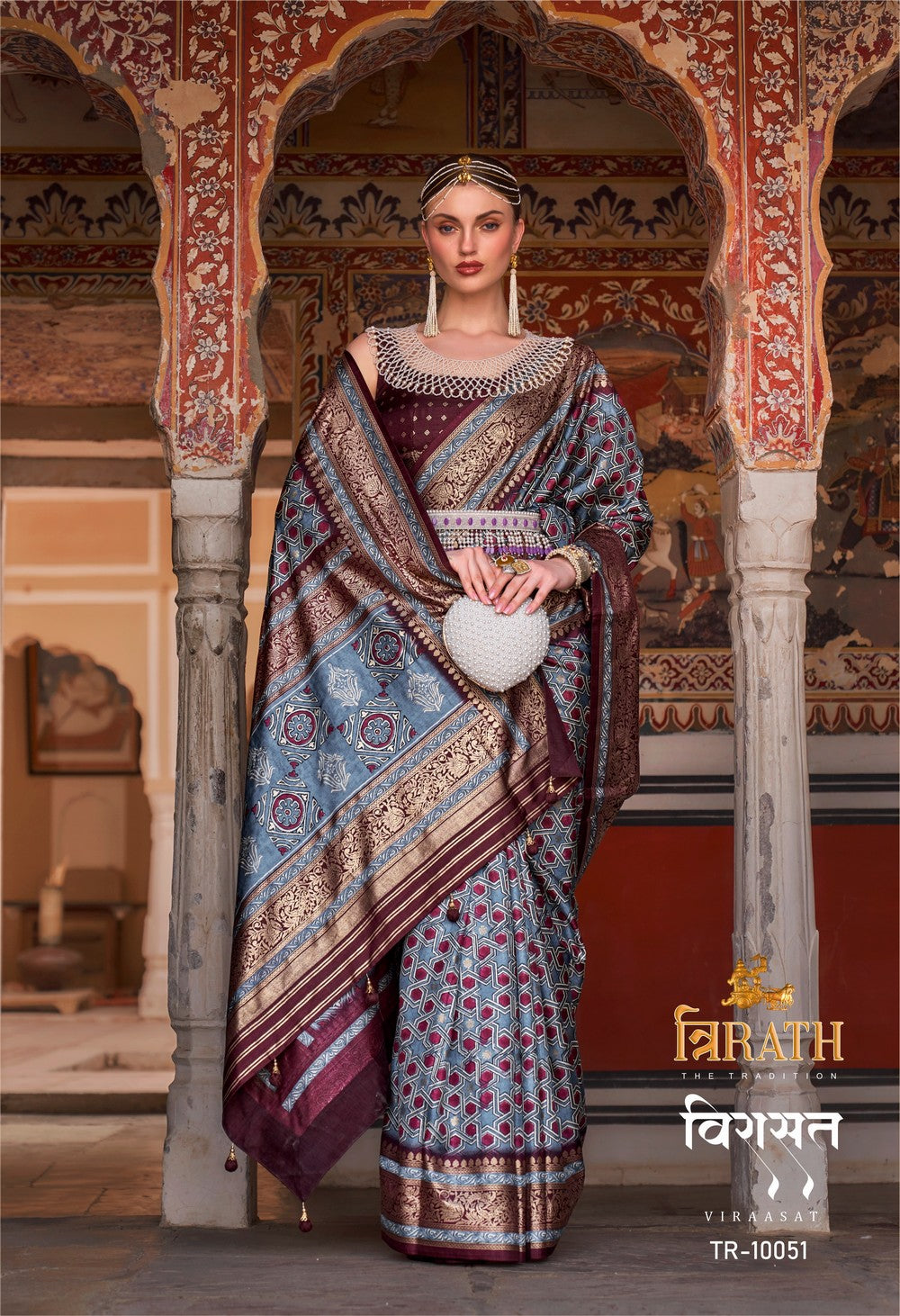 Multicoloured  Soft silk Print Work Veegmal saree